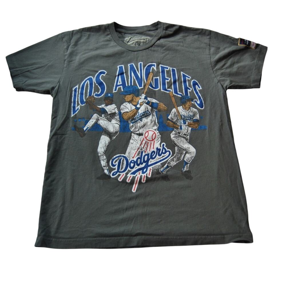 Los Angeles Dodgers Mitchell & Ness Nolstagia Gray Short Sleeve Shirt Large